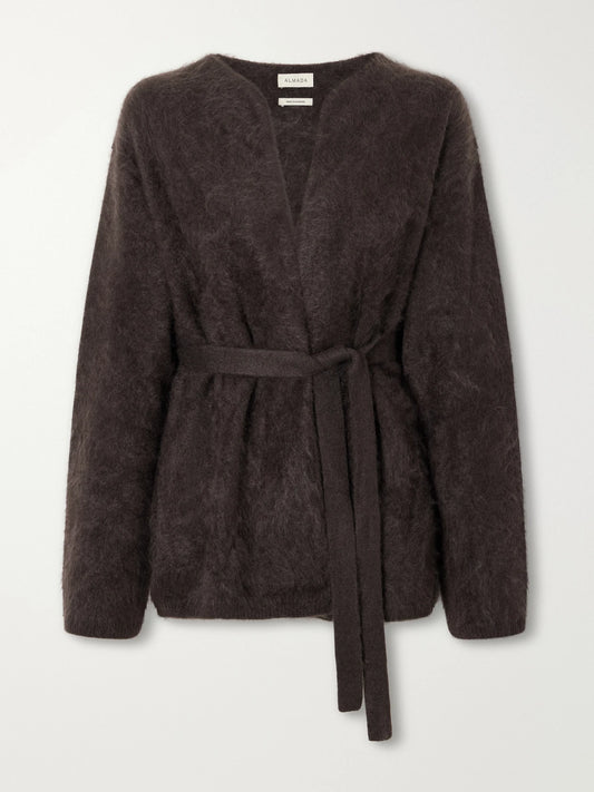 Almada Aria Belted Brushed Cashmere Cardigan