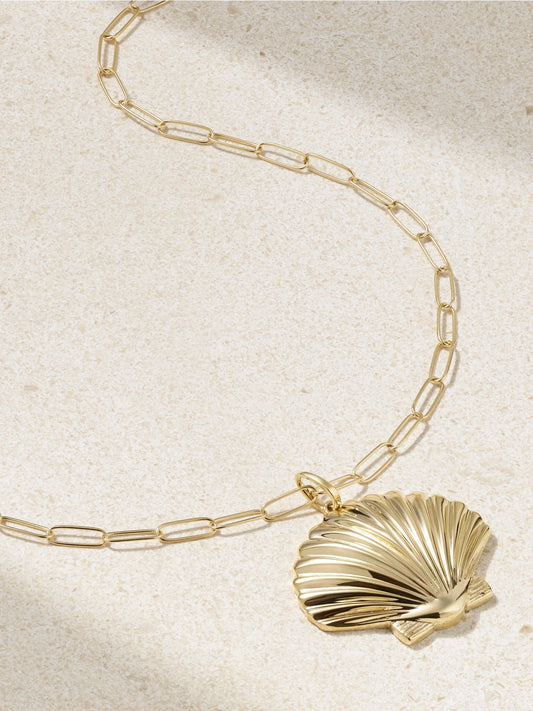 Large Venus 14-karat Gold Necklace