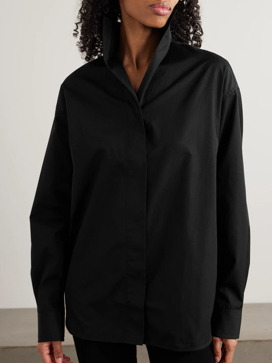 Sharp Oversized Cotton-poplin Shirt