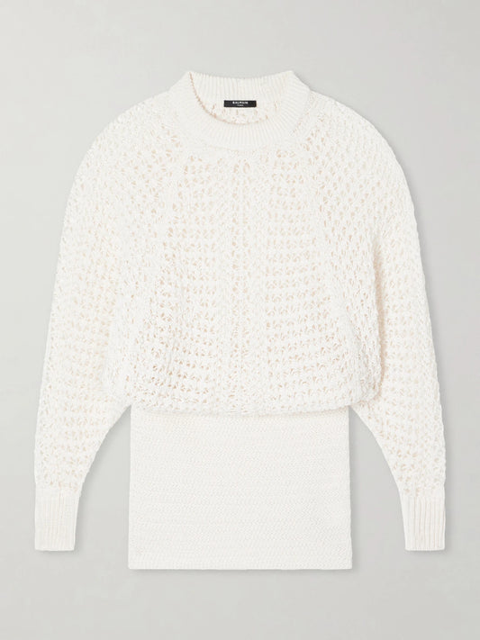 Crocheted Mini Dress
