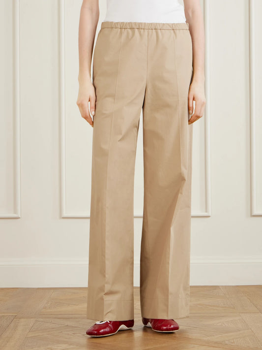 Moncler Cotton-poplin Wide-leg Pants