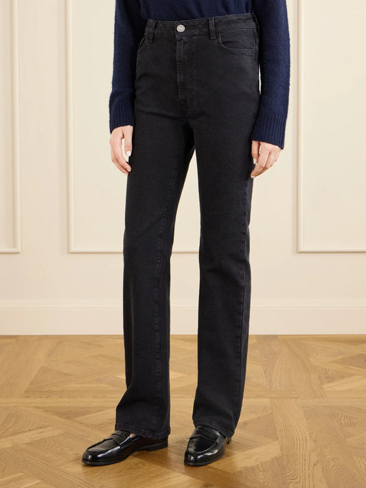 RÓHE Lino Stretch High-rise Straight-leg Jeans