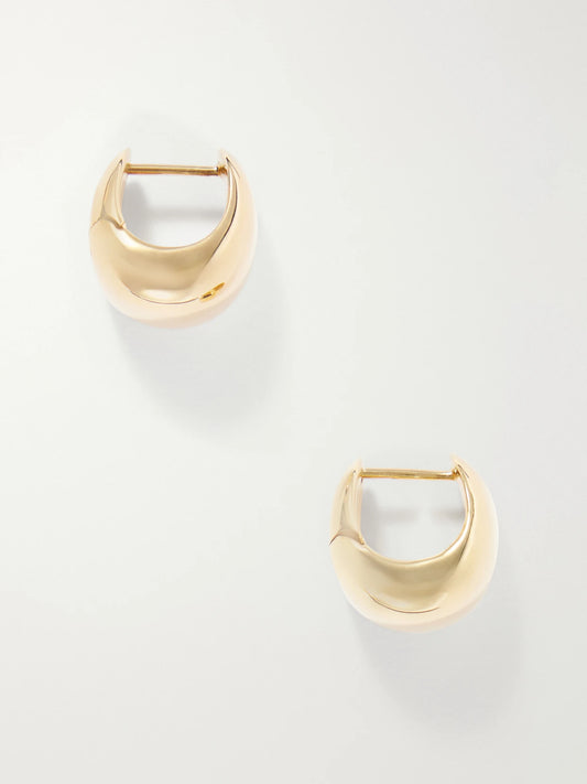 The Violet Gold-plated Sterling Silver Hoop Earrings