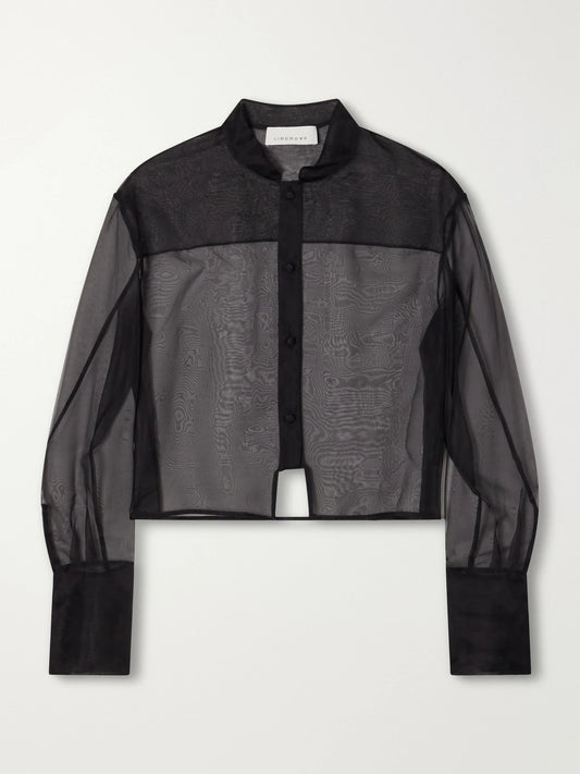 LIBEROWE Cropped Silk-organza Shirt