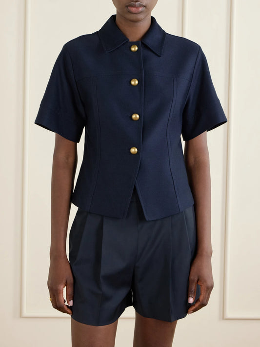 Paneled Cotton-piqué Shirt