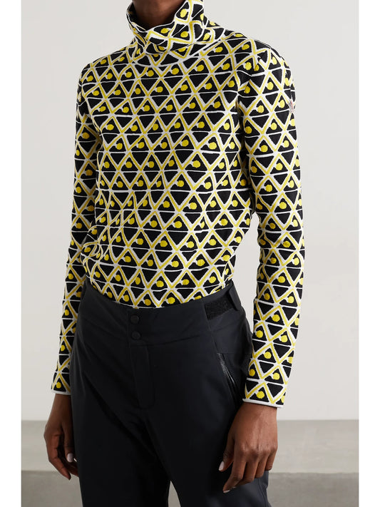 + 3 Moncler Grenoble Ciclista Jacquard-knit Turleneck Top