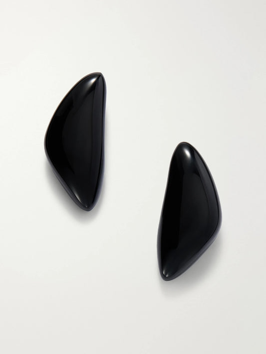 Camille Surault Black Dowdow Resin And Sterling Silver Earrings