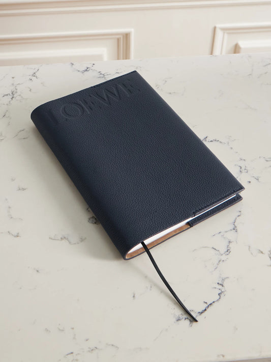 Logo-embossed Leather Notebook