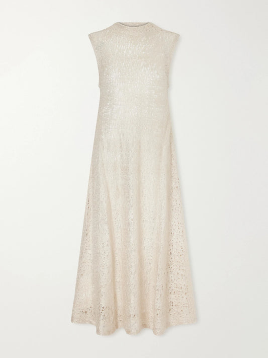 Ruohan Patmos Open-knit Midi Dress