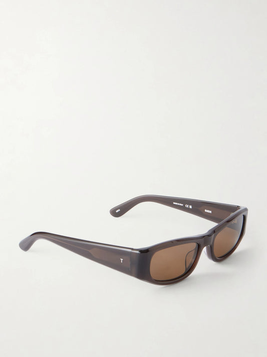 Thistles The Suede Square-frame Acetate Sunglasses