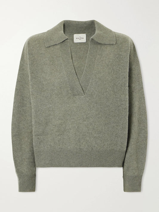 Le Kasha Jacksob Cropped Cashmere Sweater