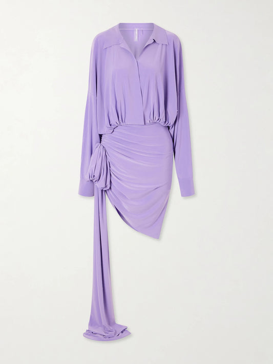 Norma Kamali Gathered Stretch-jersey Mini Dress