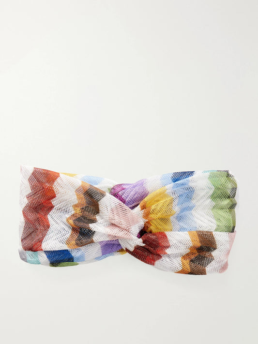 Striped Crochet-knit Headband