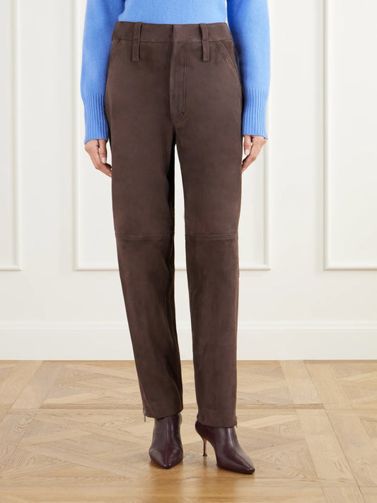 Co Paneled Suede Tapered Pants