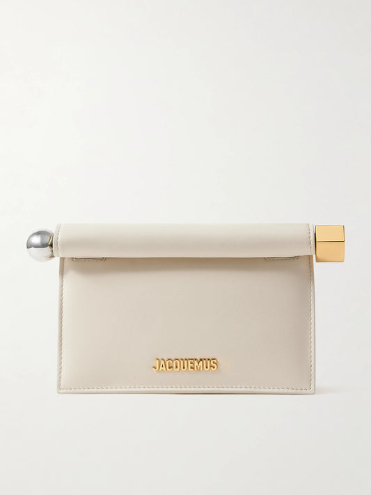 Jacquemus Pochette Small Embellished Leather Clutch