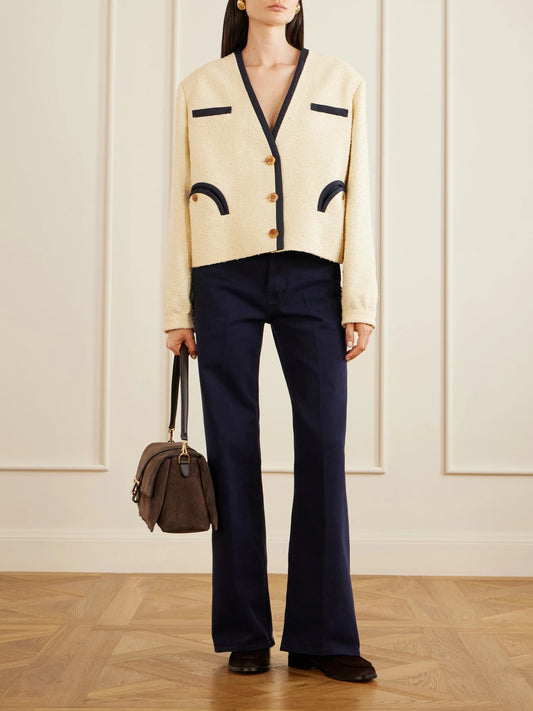 Tracollina Mosch Small Leather-trimmed Suede Shoulder Bag