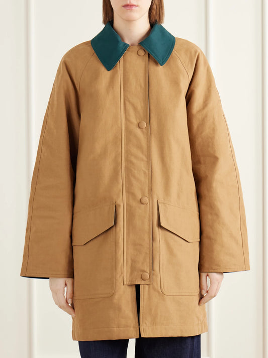 Varley Genevieve Padded Cotton-blend Gabardine Jacket