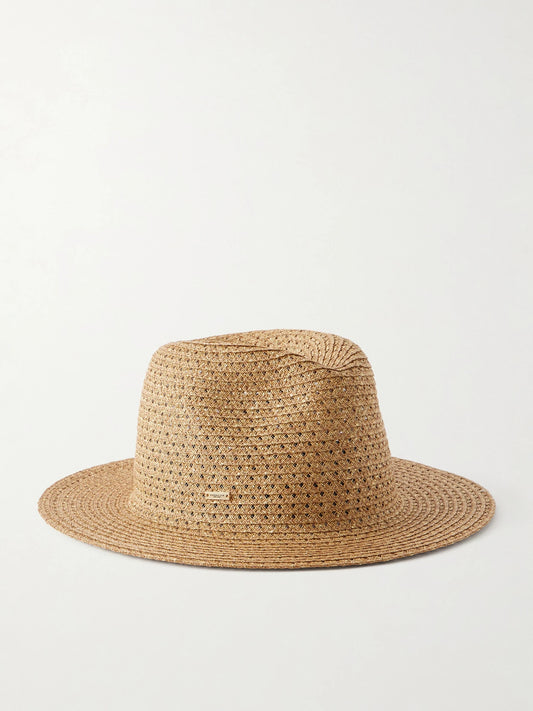 Lillian Embellished Raffia-effect Hat