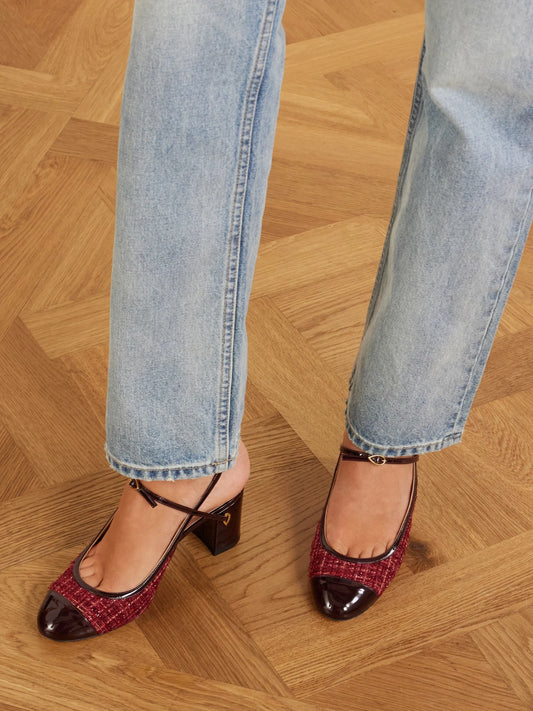 Mattia 65 Leather-trimmed Tweed Pumps