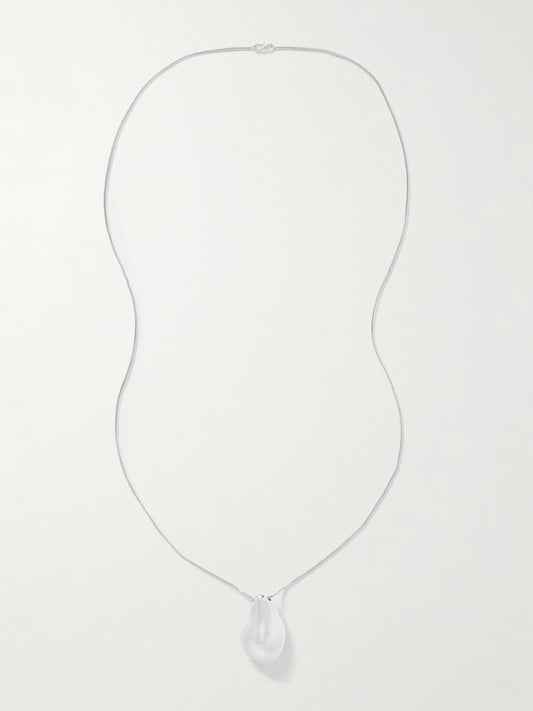 The Betty Convertible Silver And Leather Necklace