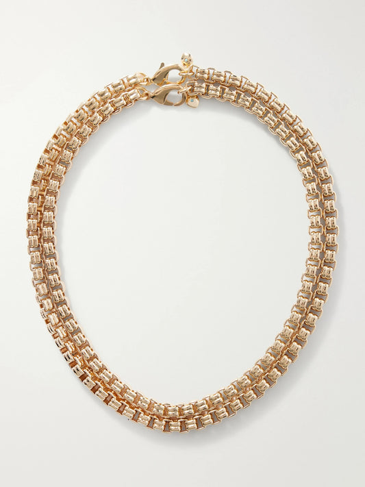 Roxanne Assoulin The Nesting Rope Duo Gold-tone Chain Necklace