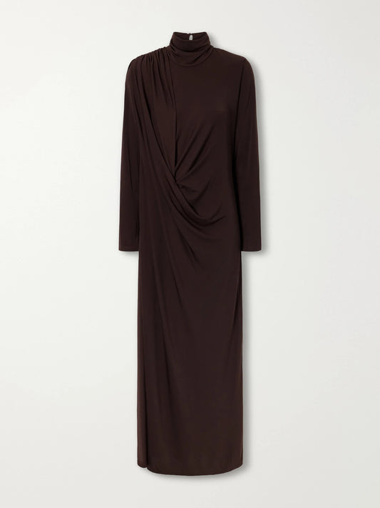 Johanna Ortiz Bloom Secret Draped Gathered Stretch-jersey Maxi Dress