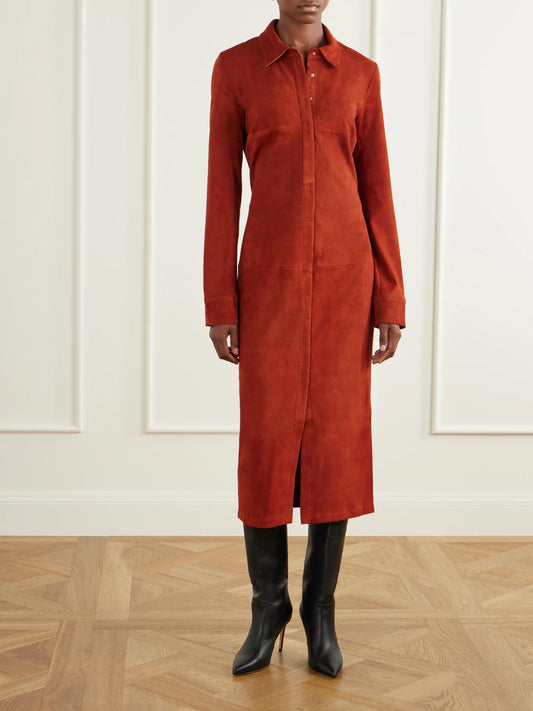 STOULS Becky Suede Midi Dress
