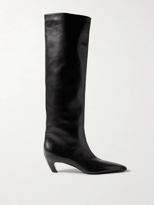 KHAITE Davis Leather Knee Boots