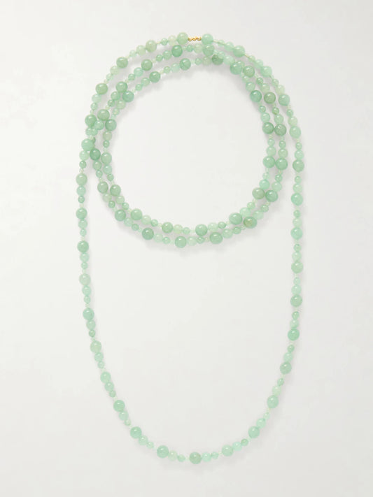 Veda Gold-tone Aventurine Necklace