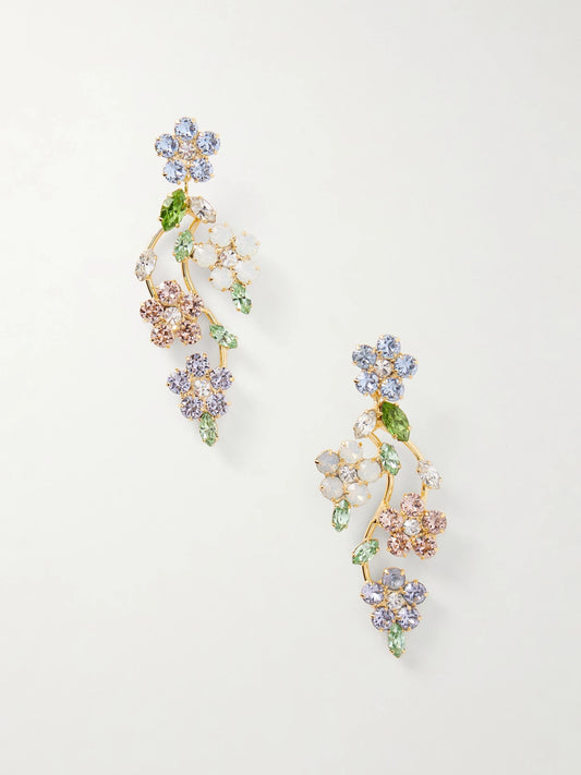 Adeline Gold-tone Crystal Earrings