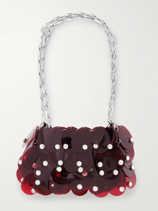 Embellished Chainmail Shoulder Bag