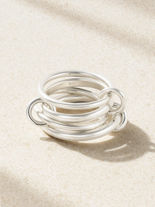 Hyacinth Set Of Four Sterling Silver Rings