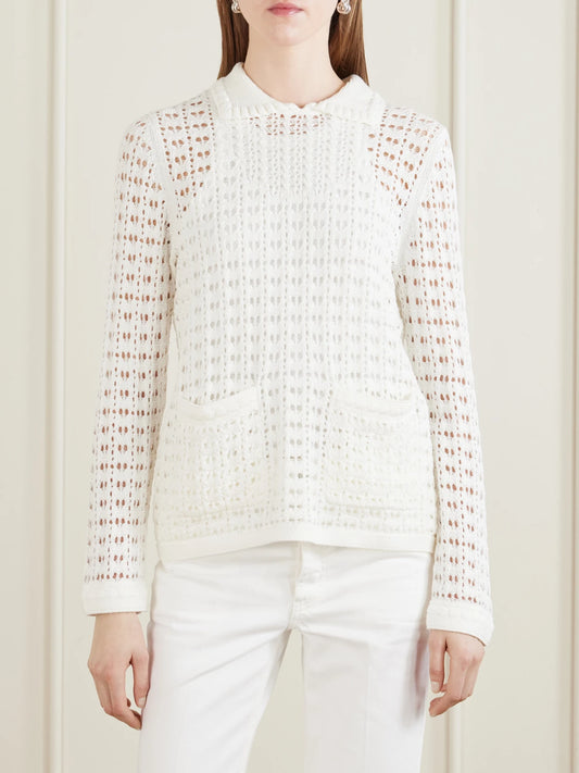 Sunny Crocheted Cotton Sweater