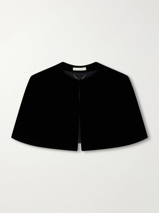 Emilia Wickstead Domie Cropped Velvet Cape