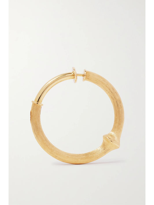 Nature Large 18-karat Gold Hoop Earring