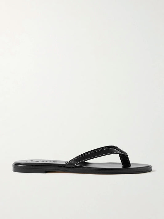Aeyde Melody Leather Flip Flops