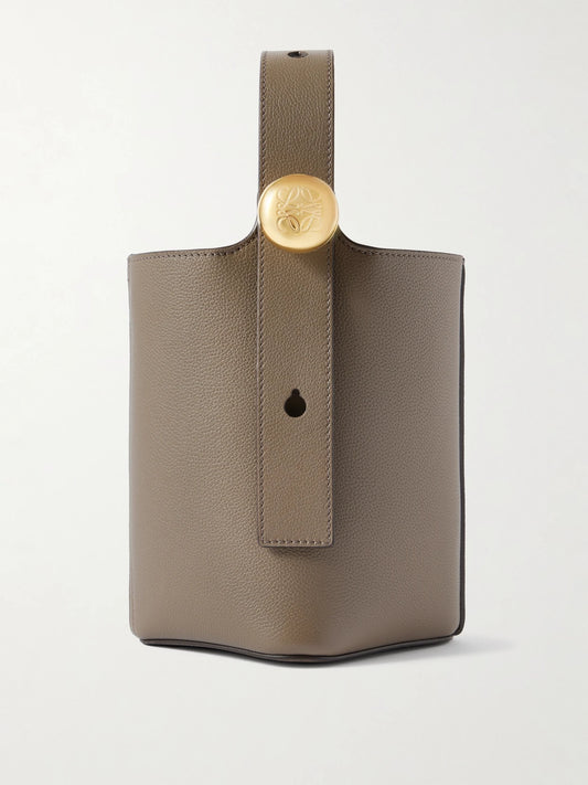 Pebble Mini Textured-leather Tote