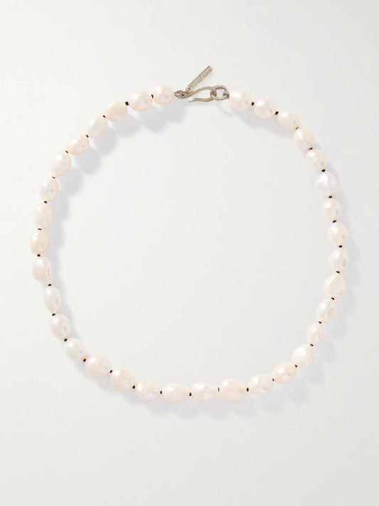 Silver Pearl Necklace