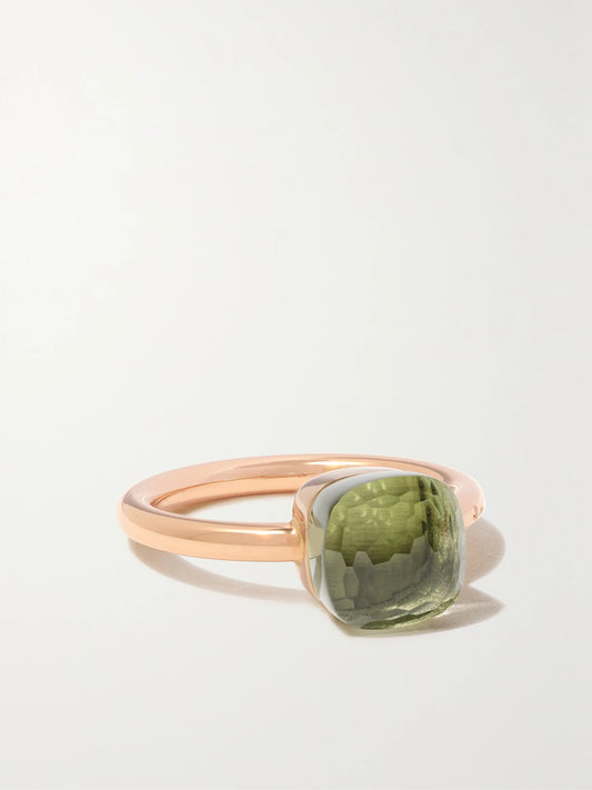 Nudo Petit 18-karat Rose Gold Prasiolite Ring