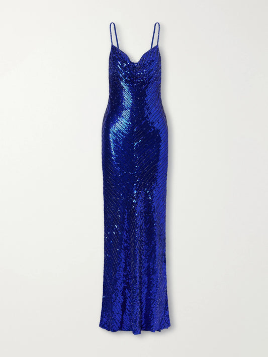 Jenny Packham Ariel Sequined Georgette Gown