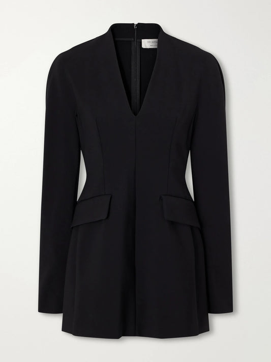 Sportmax Tefrite Darted Crepe Mini Dress