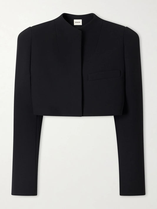 KHAITE Samo Cropped Crepe Jacket