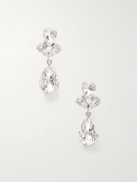 Mariza Silver-tone Crystal Earrings