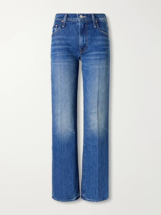 Mother The Mid Rise Rambler Skimp Straight-leg Jeans