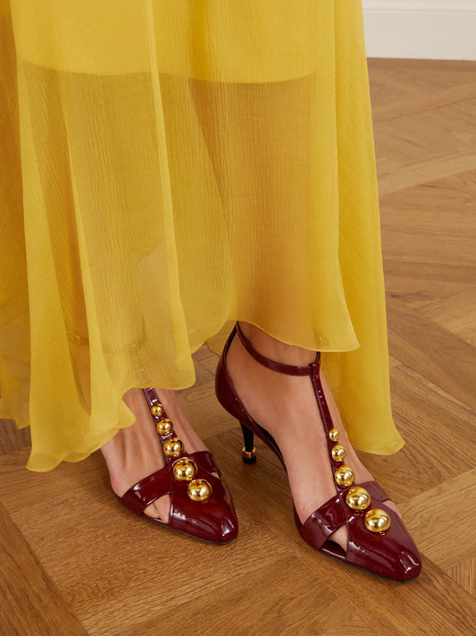 Cleiat Embellished Patent-leather Pumps