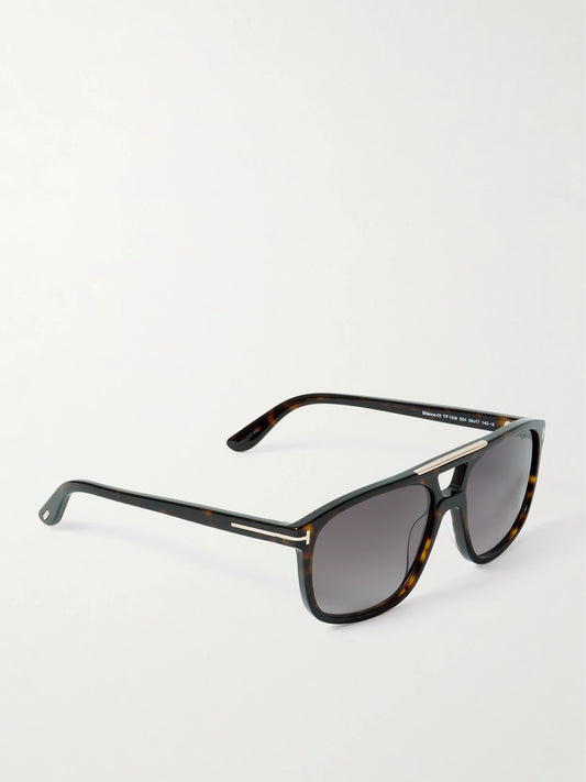 Briana Aviator-style Tortoiseshell Acetate Sunglasses