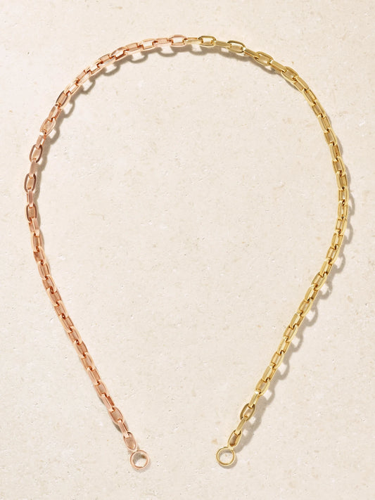 Marla Aaron Biker 14-karat Yellow And Rose Gold Chain Necklace