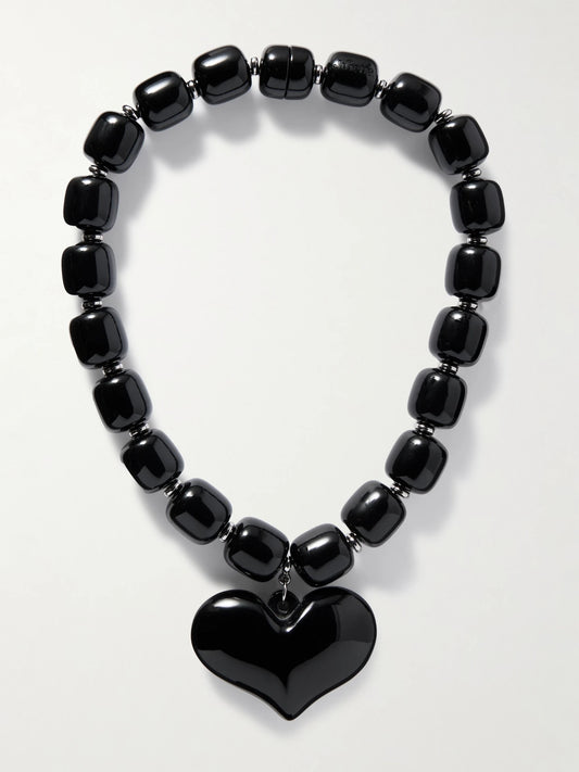 Amore Silver-tone Resin Necklace