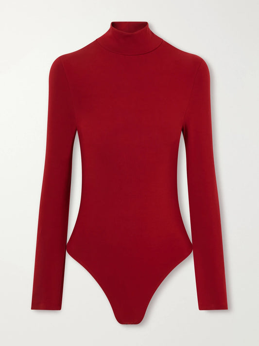 THE PARK Joyce Pyratex Power 3 Stretch-jersey Turtleneck Bodysuit