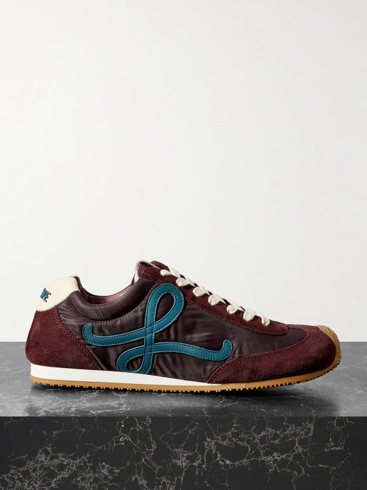 LOEWE Ballet Runner 2.0 Logo-appliquéd Shell, Suede And Leather Sneakers